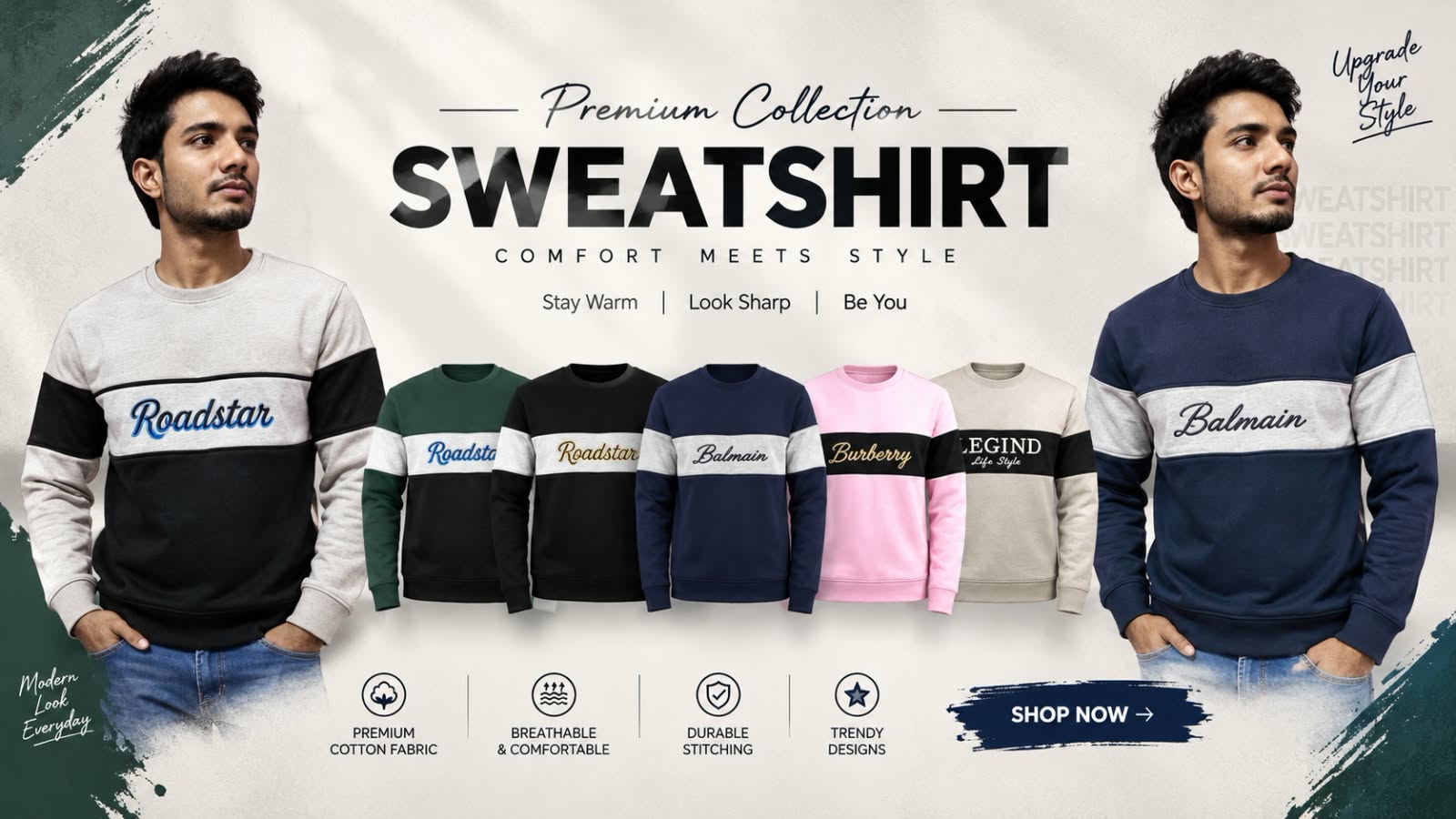 Gentsity সোয়েটশার্ট কম্বো — Premium Collection, Comfort Meets Style